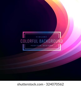 colorful wave design in dark background