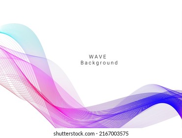 Colorful wave design modern background vector