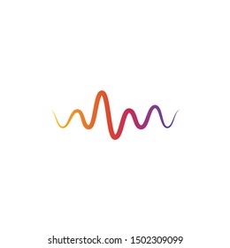 ilustración vectorial de diseño de onda colorida