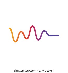 ilustración de la plantilla de vector de diseño de onda colorida
