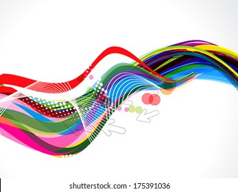 Colorful Wave With Dotts Vector illustration 