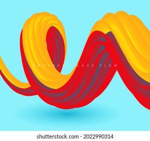 Colorful wave flow poster. Liquid shape in colorful background.