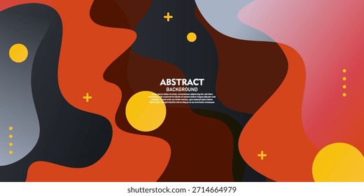 Farbige Welle geometrischen Hintergrund. Abstrakter Papierschnitt. Orange und brauner geometrischer Hintergrund. Dunkler Papierschnitt. EPS10