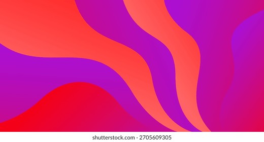 Colorful wave gradient abstract minimalist modern background. vector illustration