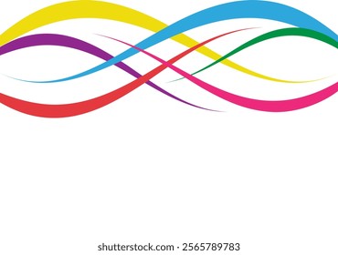 Colorful wave header background. Vector illustration