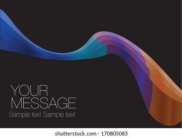 Colorful wave layout design with own area for own text. Vector illustration.