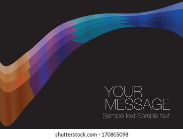 Colorful wave layout design with own area for own text. Vector illustration.