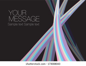 Colorful wave layout design with own area for own text. Vector illustration.
