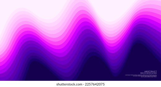 Colorful wave line abstract background template. Purple line curve design vector