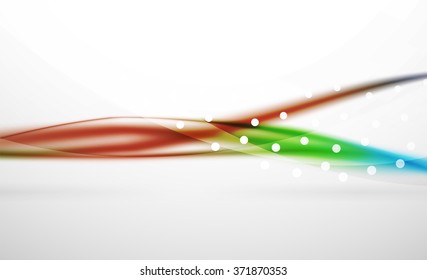 Colorful wave line, abstract background with light and shadow effects