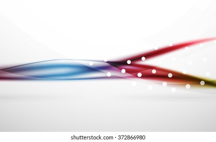 Línea de onda colorida, fondo abstracto con efectos de luz y sombra