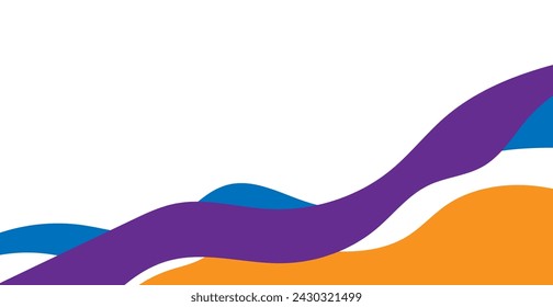 Colorful Wave Line abstract pattern background. Vector illustration. Wallpaper. Backdrop. Digital