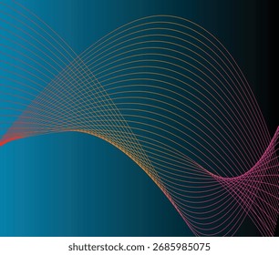 A colorful wave line background 