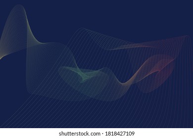 Colorful wave line background with nice shape.
