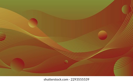 Colorful wave line with circle gradient illustration stock background