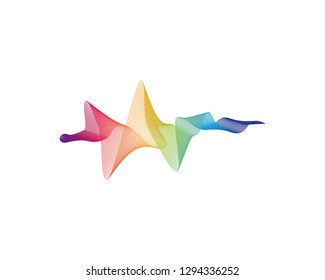 Colorful wave line illustration