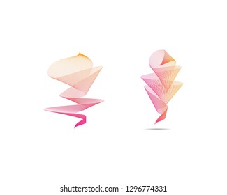 Colorful wave line illustration