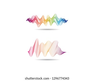 Colorful wave line illustration