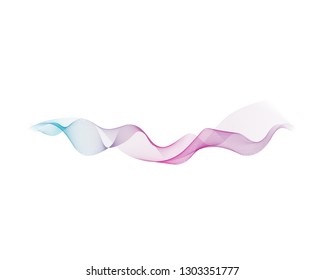 Colorful wave line illustration
