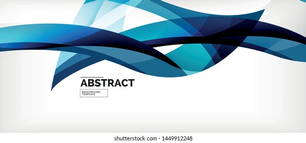 Colorful wave lines abstract background, color line for business or techno presentation. Vector shiny modern wallpaper with stripes