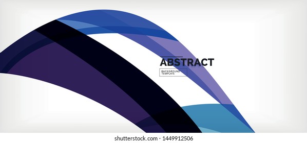 Coloridas líneas onduladas fondo abstracto, línea de color para presentación empresarial o técnica. Papel de pared moderno brillante vectorial con rayas