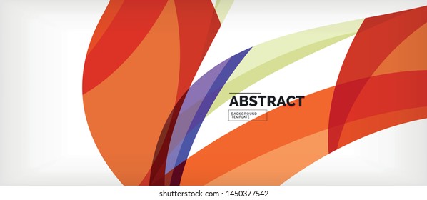 Colorful wave lines abstract background, color line for business or techno presentation. Vector shiny modern wallpaper with stripes