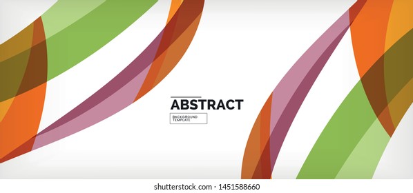 Coloridas líneas onduladas fondo abstracto, línea de color para presentación empresarial o técnica. Papel de pared moderno brillante vectorial con rayas