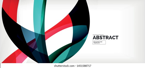 Colorful wave lines abstract background, color line for business or techno presentation. Vector shiny modern wallpaper with stripes