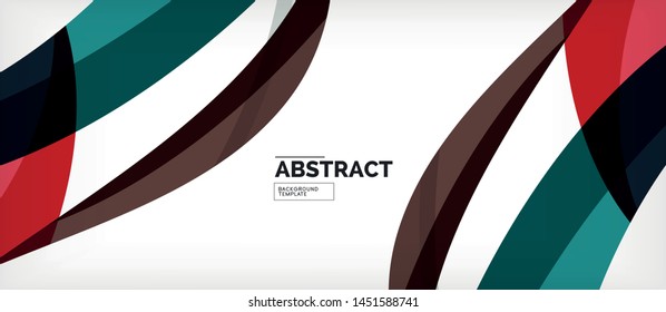 Colorful wave lines abstract background, color line for business or techno presentation. Vector shiny modern wallpaper with stripes