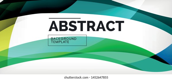 Colorful wave lines abstract background, color line for business or techno presentation. Vector shiny modern wallpaper with stripes