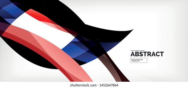 Colorful wave lines abstract background, color line for business or techno presentation. Vector shiny modern wallpaper with stripes