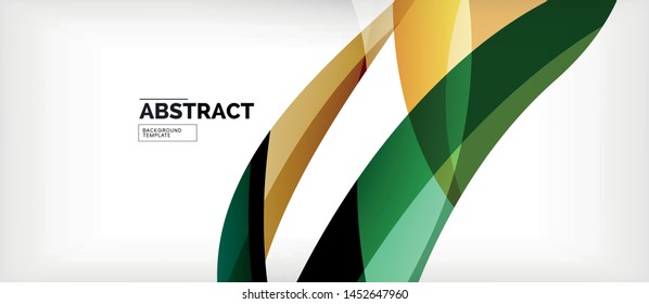 Coloridas líneas onduladas fondo abstracto, línea de color para presentación empresarial o técnica. Papel de pared moderno brillante vectorial con rayas