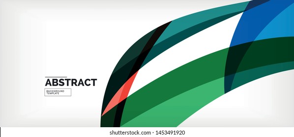 Colorful wave lines abstract background, color line for business or techno presentation. Vector shiny modern wallpaper with stripes