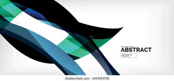 Coloridas líneas onduladas fondo abstracto, línea de color para presentación empresarial o técnica. Papel de pared moderno brillante vectorial con rayas