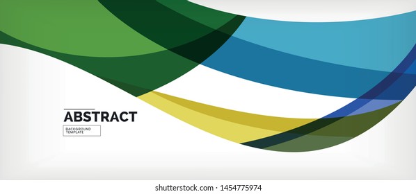 Colorful wave lines abstract background, color line for business or techno presentation. Vector shiny modern wallpaper with stripes