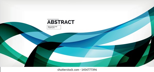 Colorful wave lines abstract background, color line for business or techno presentation. Vector shiny modern wallpaper with stripes