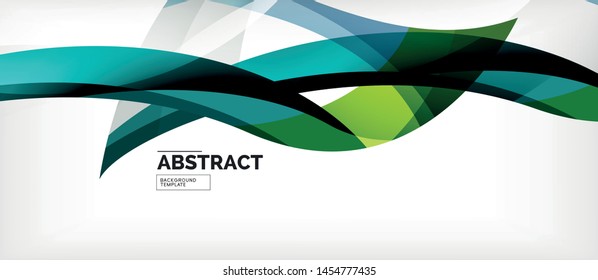 Colorful wave lines abstract background, color line for business or techno presentation. Vector shiny modern wallpaper with stripes