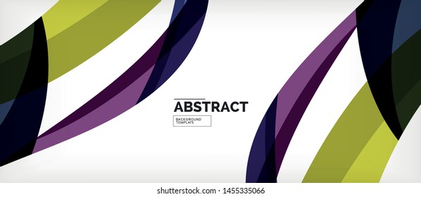 Colorful wave lines abstract background, color line for business or techno presentation. Vector shiny modern wallpaper with stripes