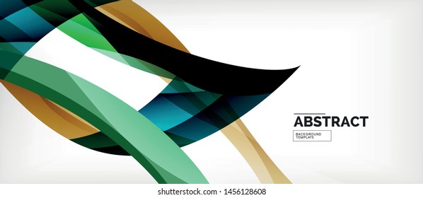 Coloridas líneas onduladas fondo abstracto, línea de color para presentación empresarial o técnica. Papel de pared moderno brillante vectorial con rayas
