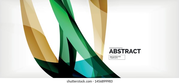 Coloridas líneas onduladas fondo abstracto, línea de color para presentación empresarial o técnica. Papel de pared moderno brillante vectorial con rayas