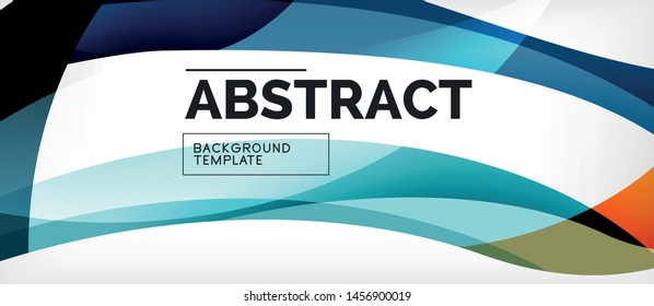 Colorful wave lines abstract background, color line for business or techno presentation. Vector shiny modern wallpaper with stripes
