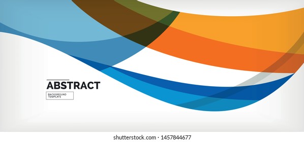 Colorful wave lines abstract background, color line for business or techno presentation. Vector shiny modern wallpaper with stripes