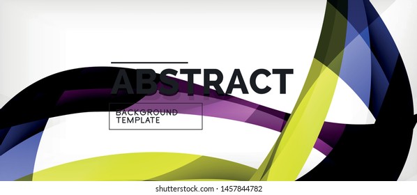 Coloridas líneas onduladas fondo abstracto, línea de color para presentación empresarial o técnica. Papel de pared moderno brillante vectorial con rayas