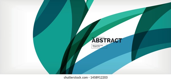 Colorful wave lines abstract background, color line for business or techno presentation. Vector shiny modern wallpaper with stripes