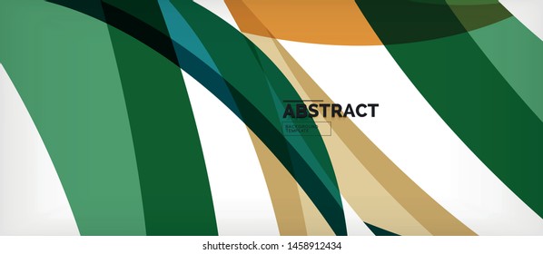 Colorful wave lines abstract background, color line for business or techno presentation. Vector shiny modern wallpaper with stripes