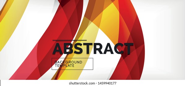 Colorful wave lines abstract background, color line for business or techno presentation. Vector shiny modern wallpaper with stripes