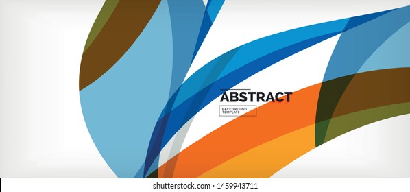 Colorful wave lines abstract background, color line for business or techno presentation. Vector shiny modern wallpaper with stripes