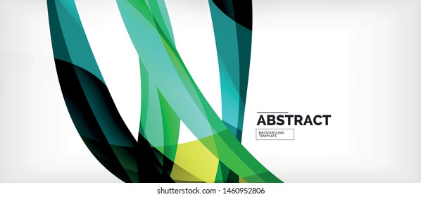 Colorful wave lines abstract background, color line for business or techno presentation. Vector shiny modern wallpaper with stripes