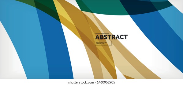 Colorful wave lines abstract background, color line for business or techno presentation. Vector shiny modern wallpaper with stripes