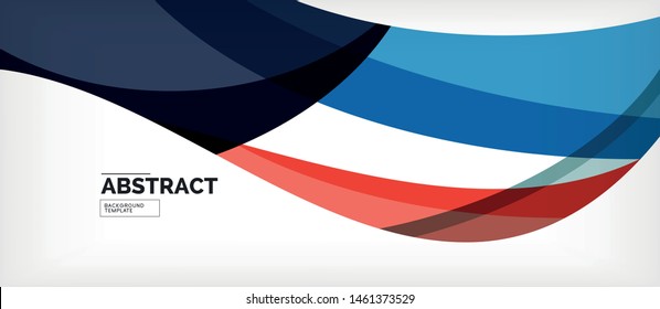 Colorful wave lines abstract background, color line for business or techno presentation. Vector shiny modern wallpaper with stripes